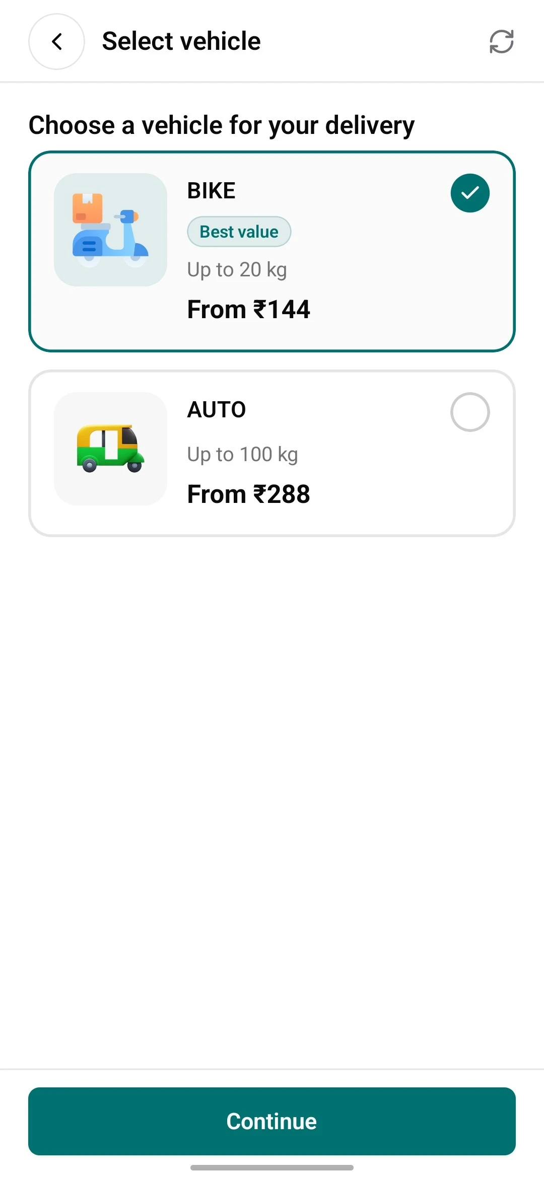 Aarpick app: booking flow